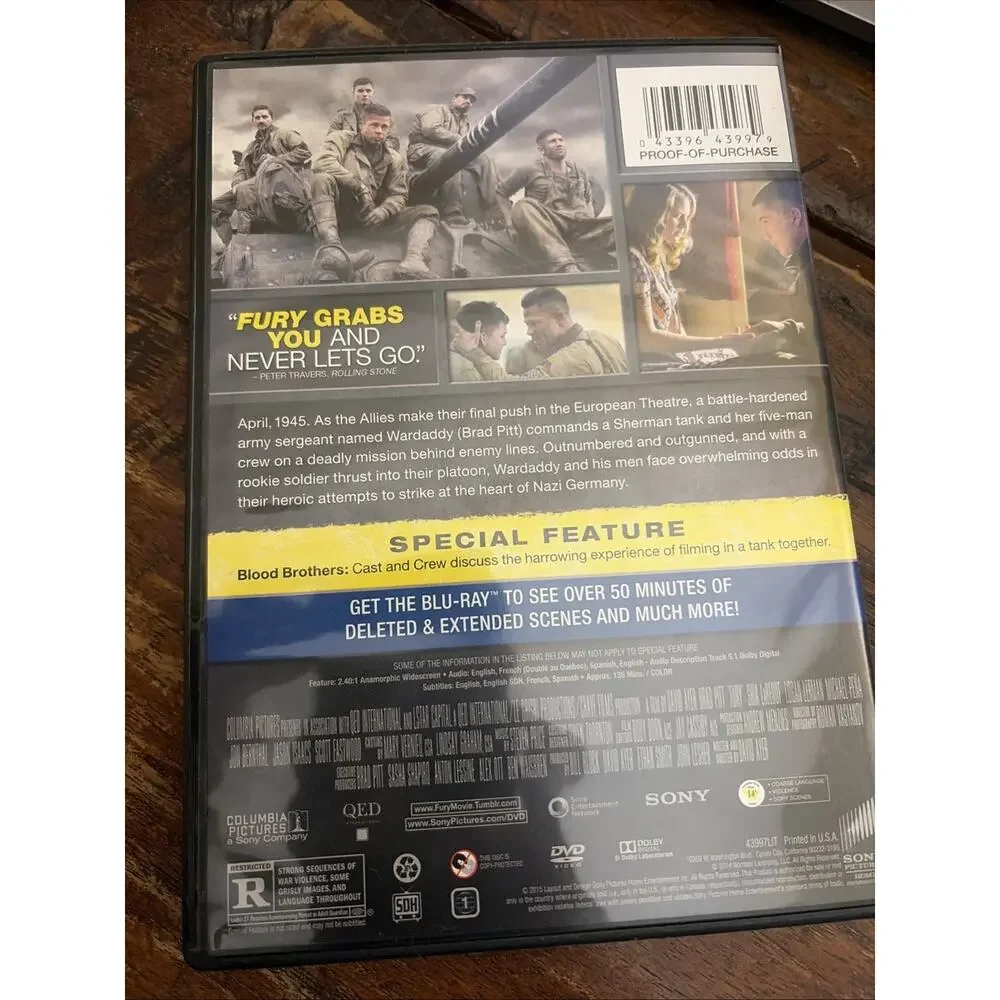 Fury (DVD, 2014)